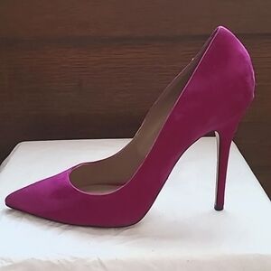 Gorgeous Jean-Michel Cazabat Magenta Chamois Pumps - US10
